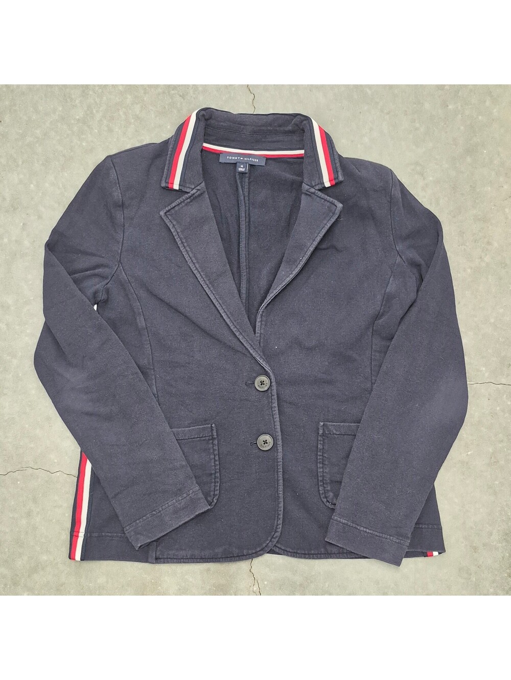Tommy Hilfiger Navy Cotton Blazer